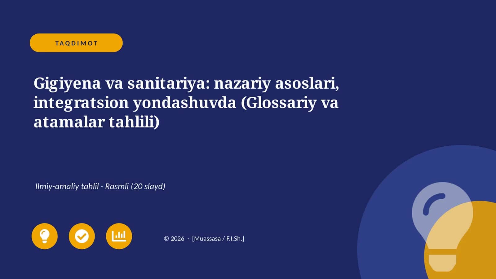 Gigiyena va sanitariya: nazariy asoslari, integratsion yondashuvda (Glossariy va atamalar tahlili)