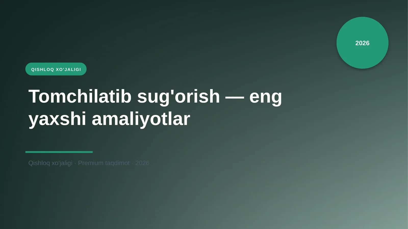 Tomchilatib sug'orish