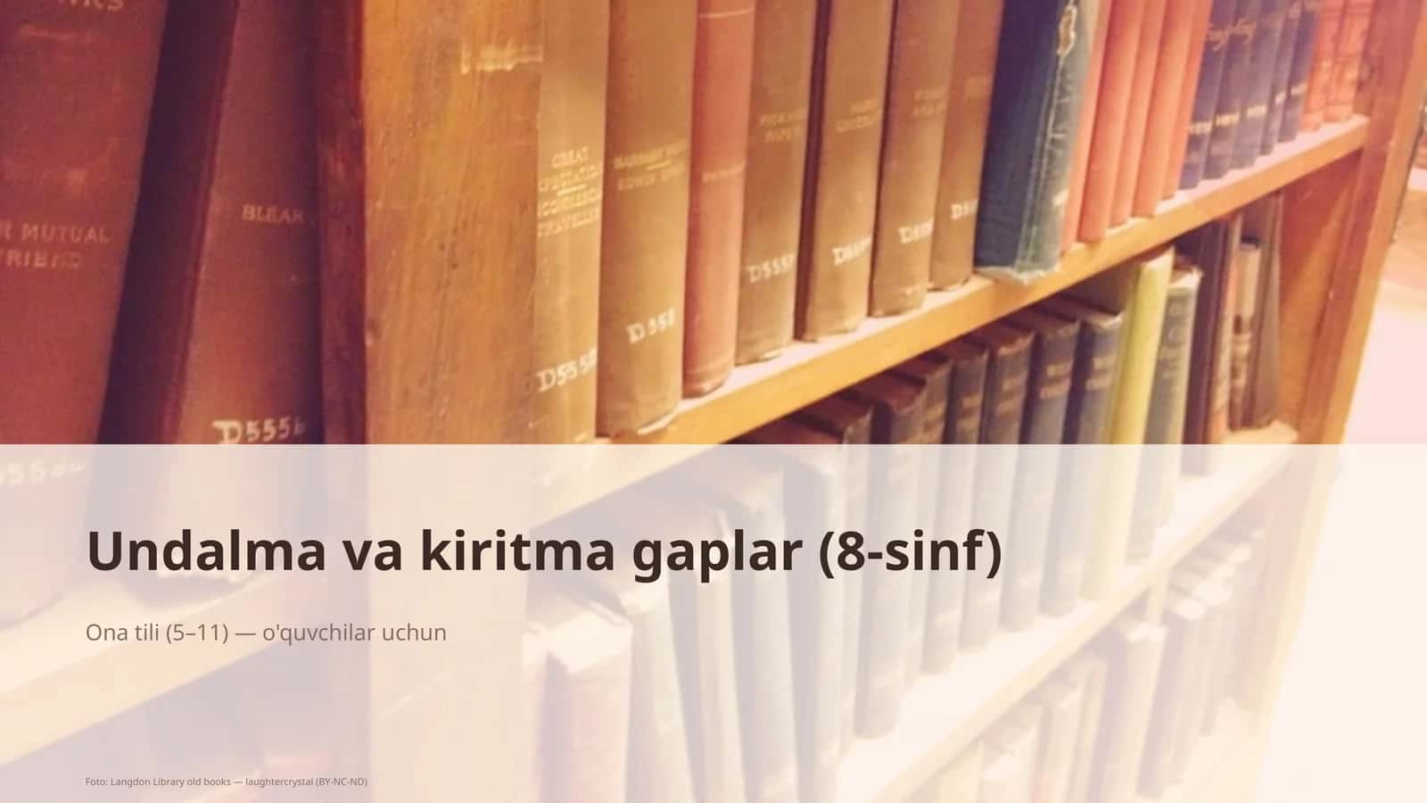 Undalma va kiritma gaplar (8-sinf)