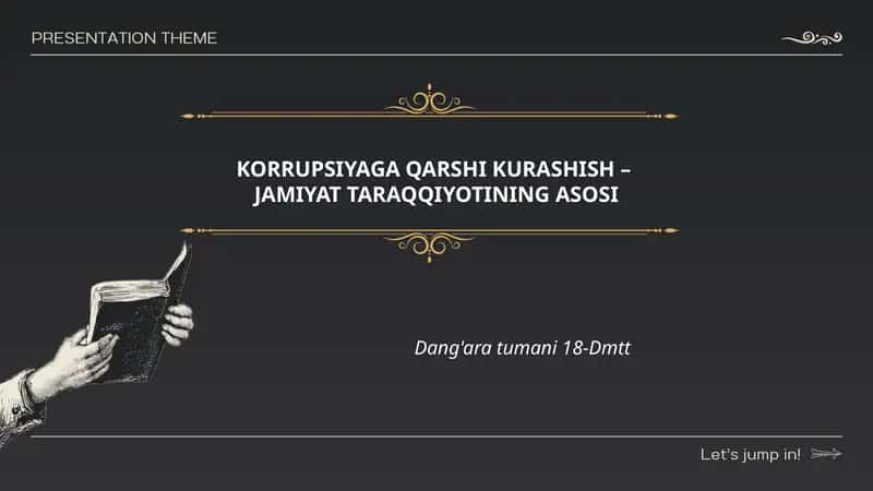 KORRUPSIYAGA QARSHI KURASHISH – JAMIYAT TARAQQIYOTINING ASOSI
