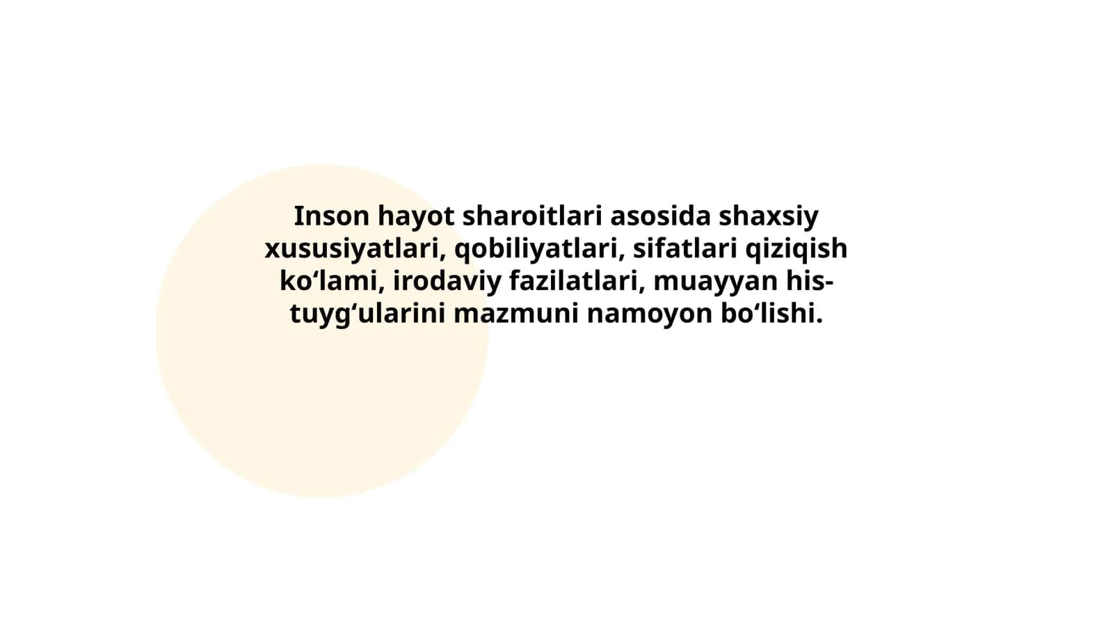 Inson hayot sharoitlari