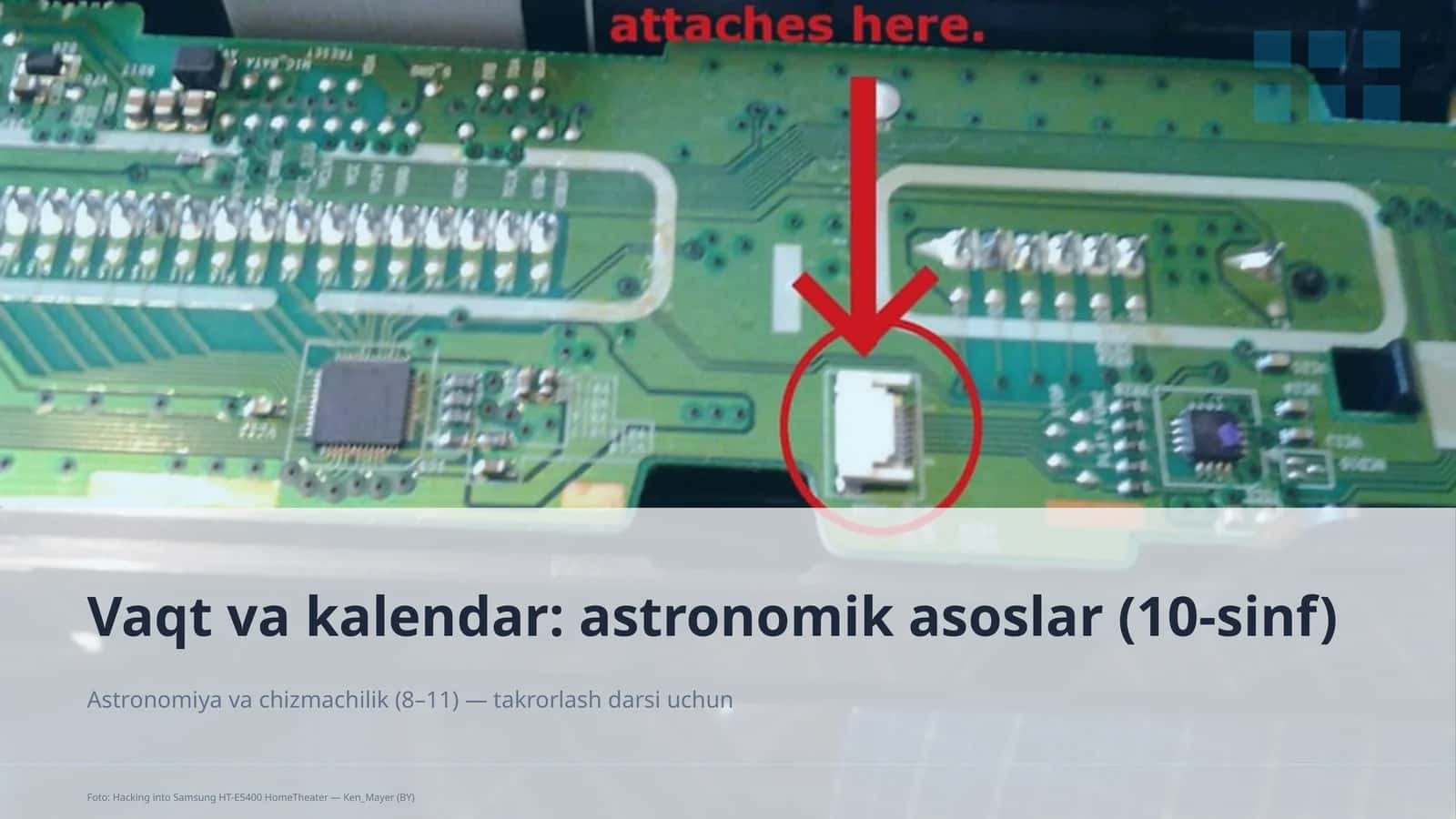 Vaqt va kalendar: astronomik asoslar (10-sinf)