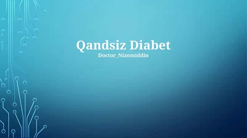 Qandsiz Diabet
