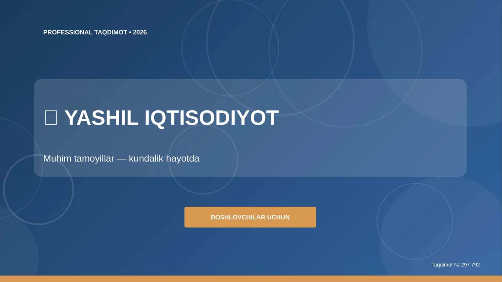 Yashil iqtisodiyot: muhim tamoyillar (kundalik hayotda) [boshlovchilar uchun]