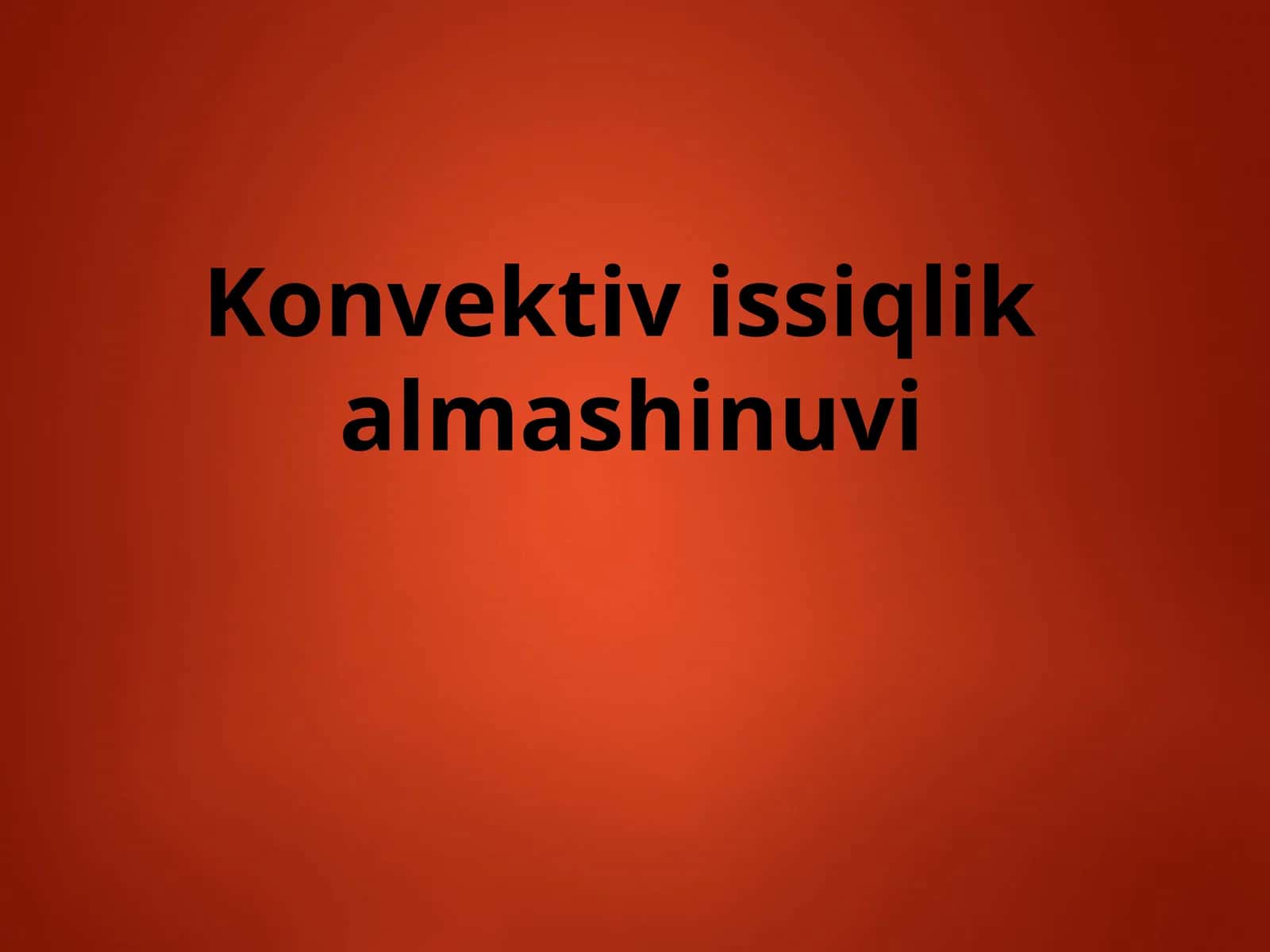 Konvektiv issiqlik almashinuvi