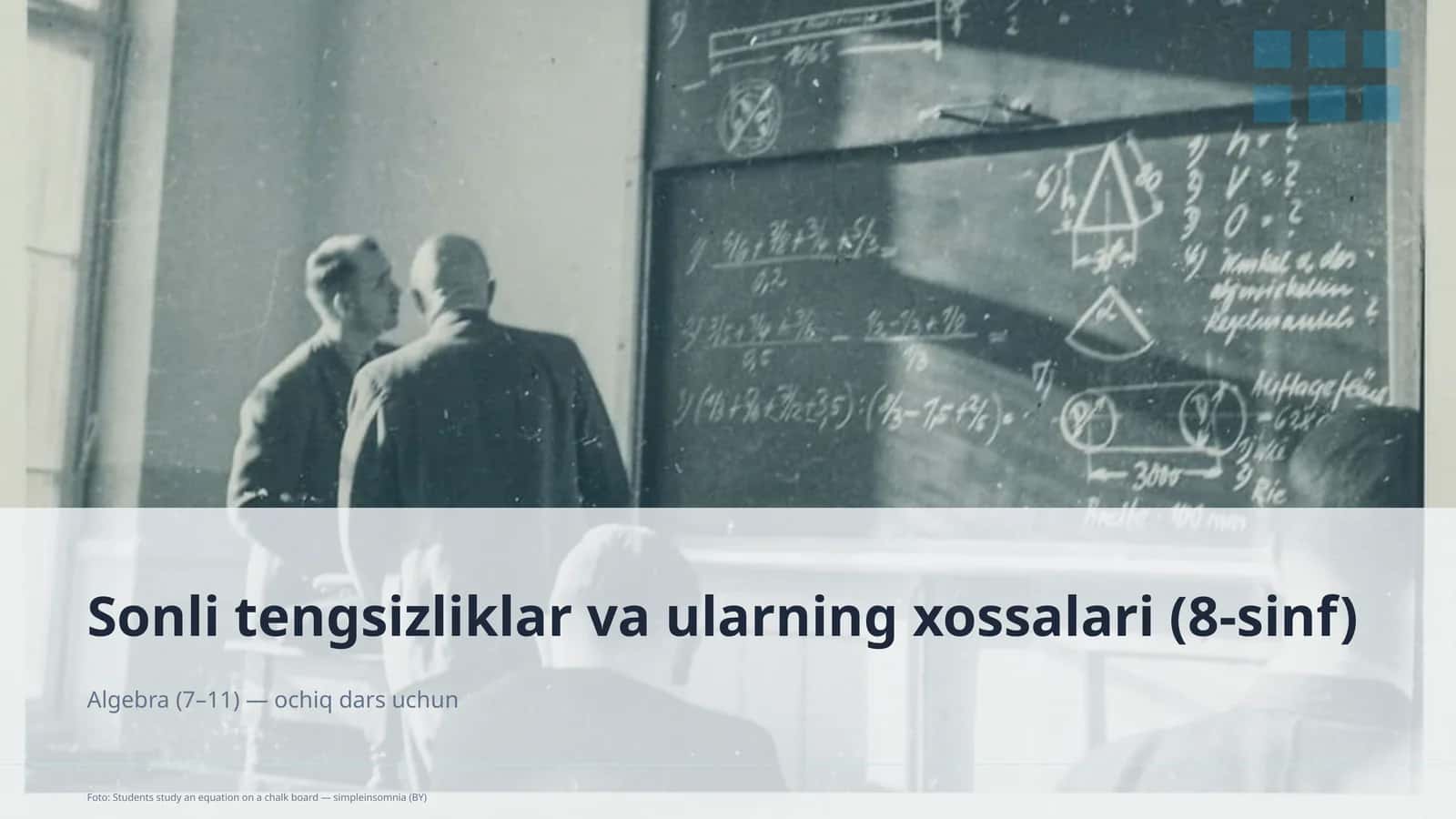 Sonli tengsizliklar va ularning xossalari (8-sinf)