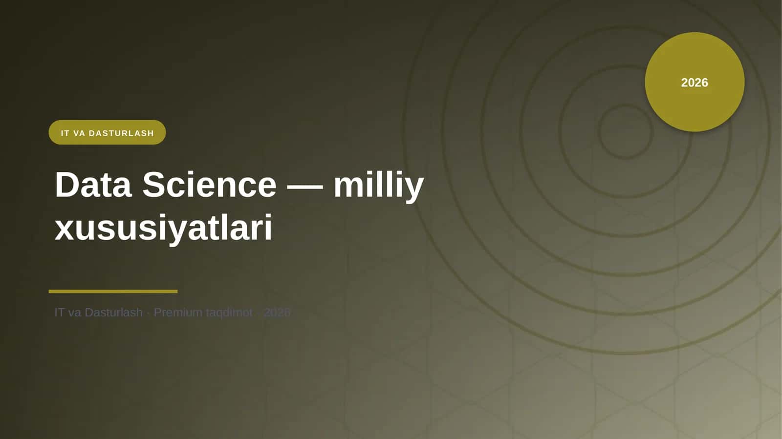 Data Science — milliy xususiyatlari