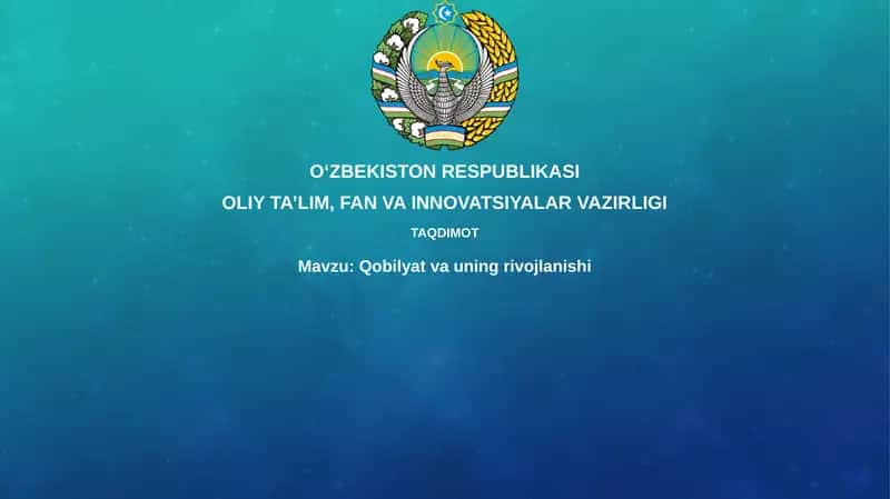 Qobilyat va uning rivojlanishi