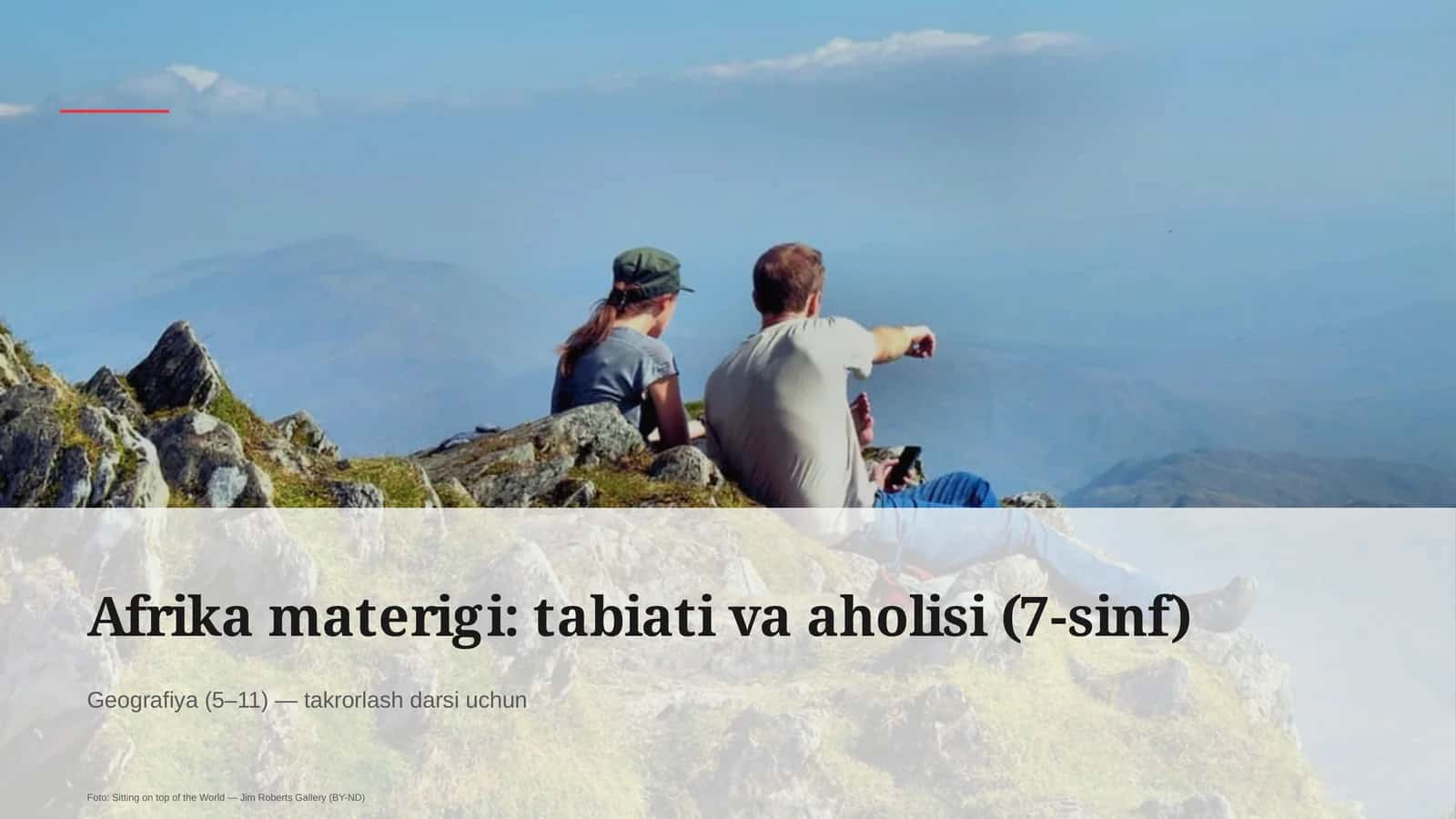 Afrika materigi: tabiati va aholisi (7-sinf)