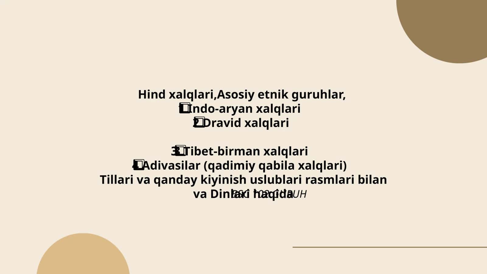 Hind xalqlari va ularning etnik guruhlari