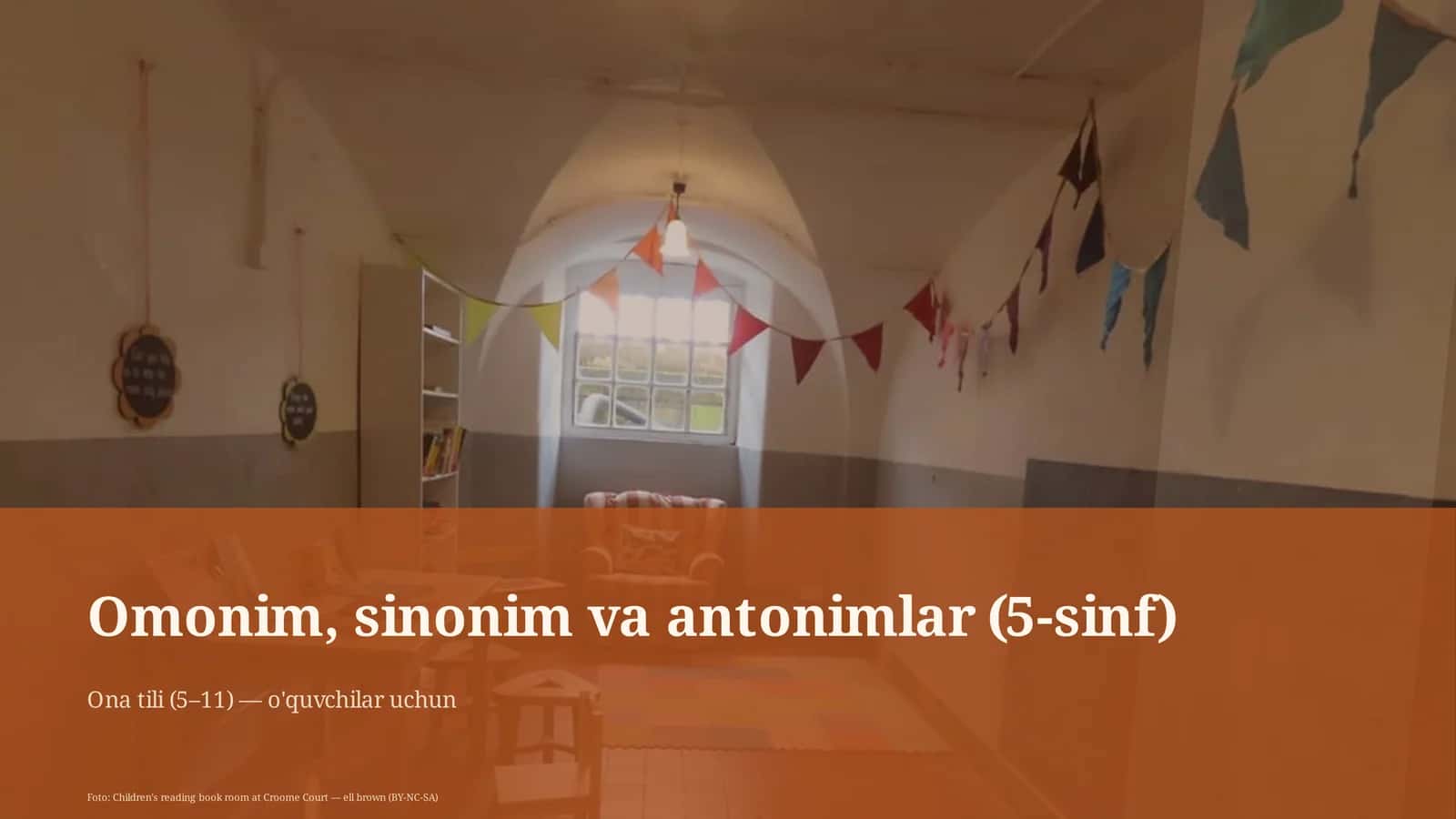 Omonim, sinonim va antonimlar (5-sinf)