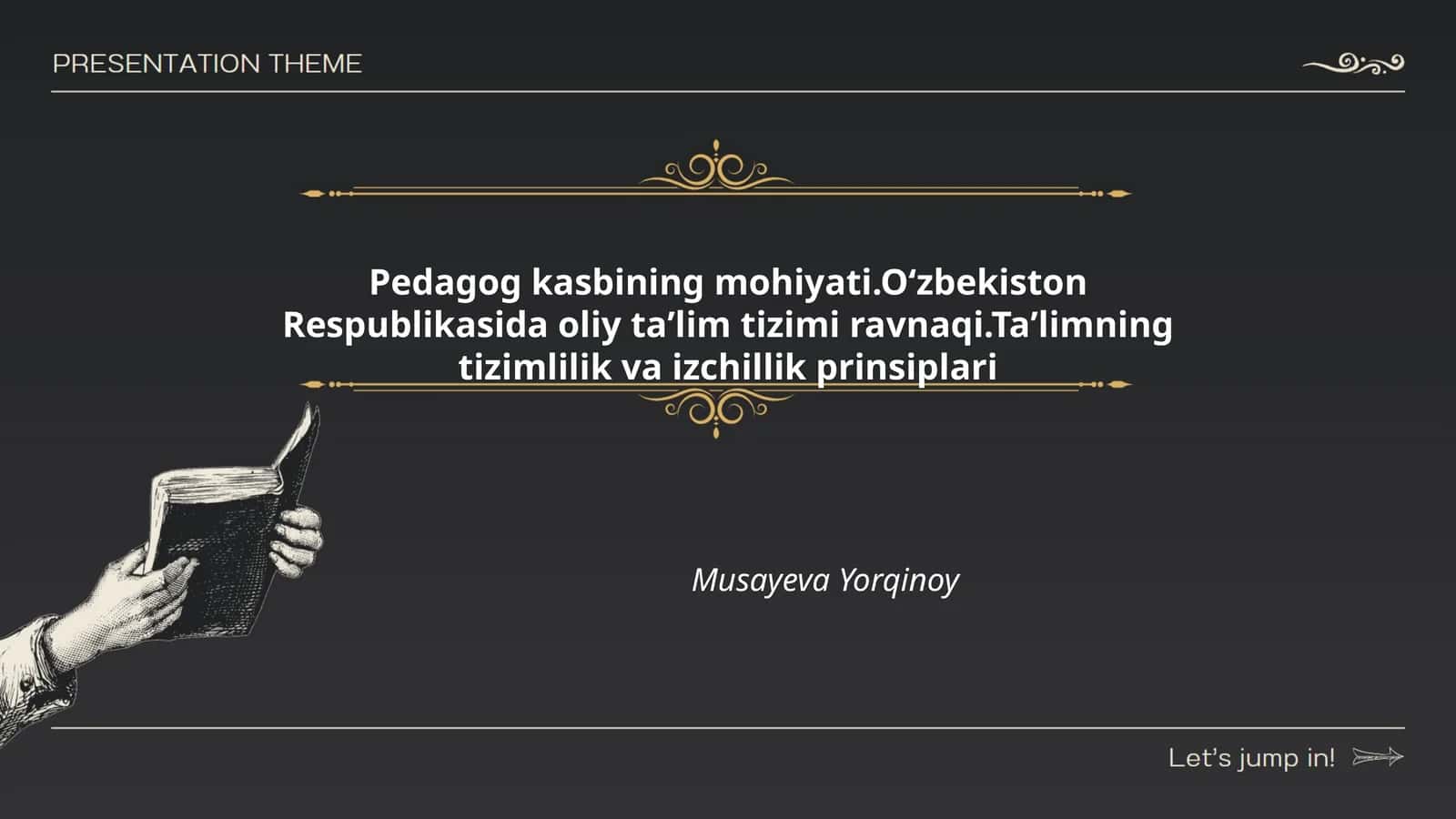 Pedagog kasbining mohiyati