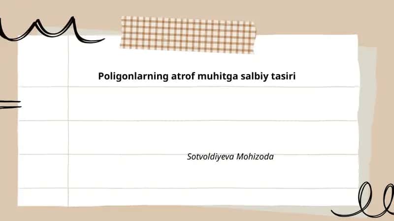 Poligonlarning atrof muhitga salbiy tasiri