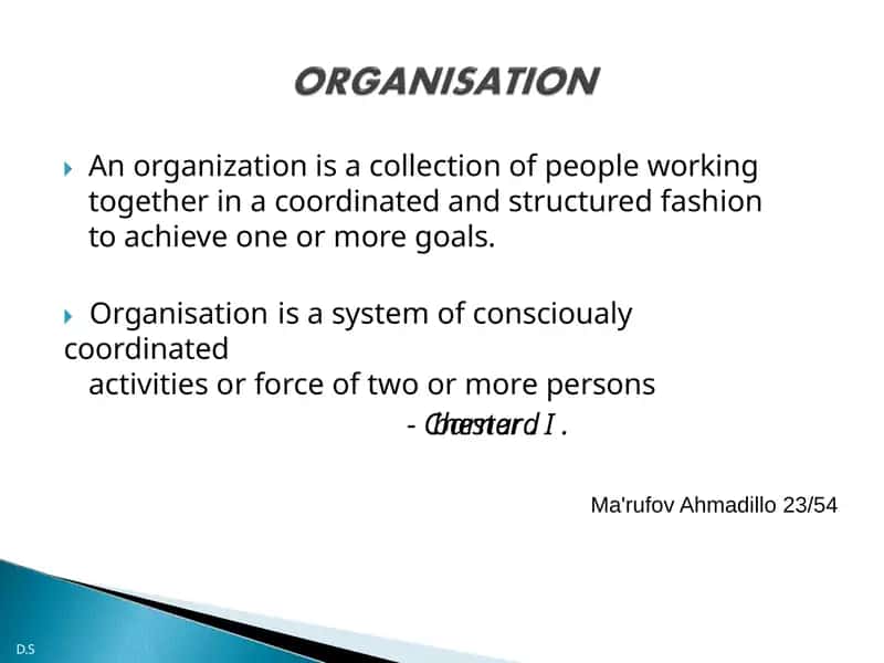 Organisation
