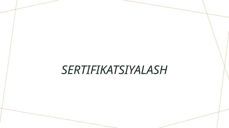 Sertifikatsiyalash
