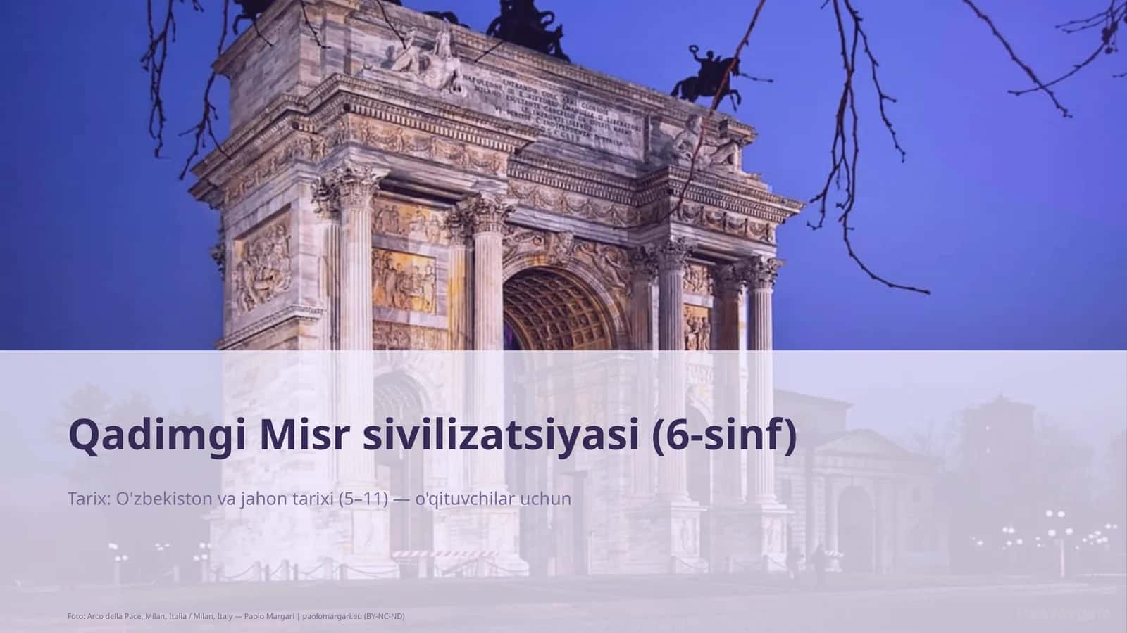Qadimgi Misr sivilizatsiyasi (6-sinf)