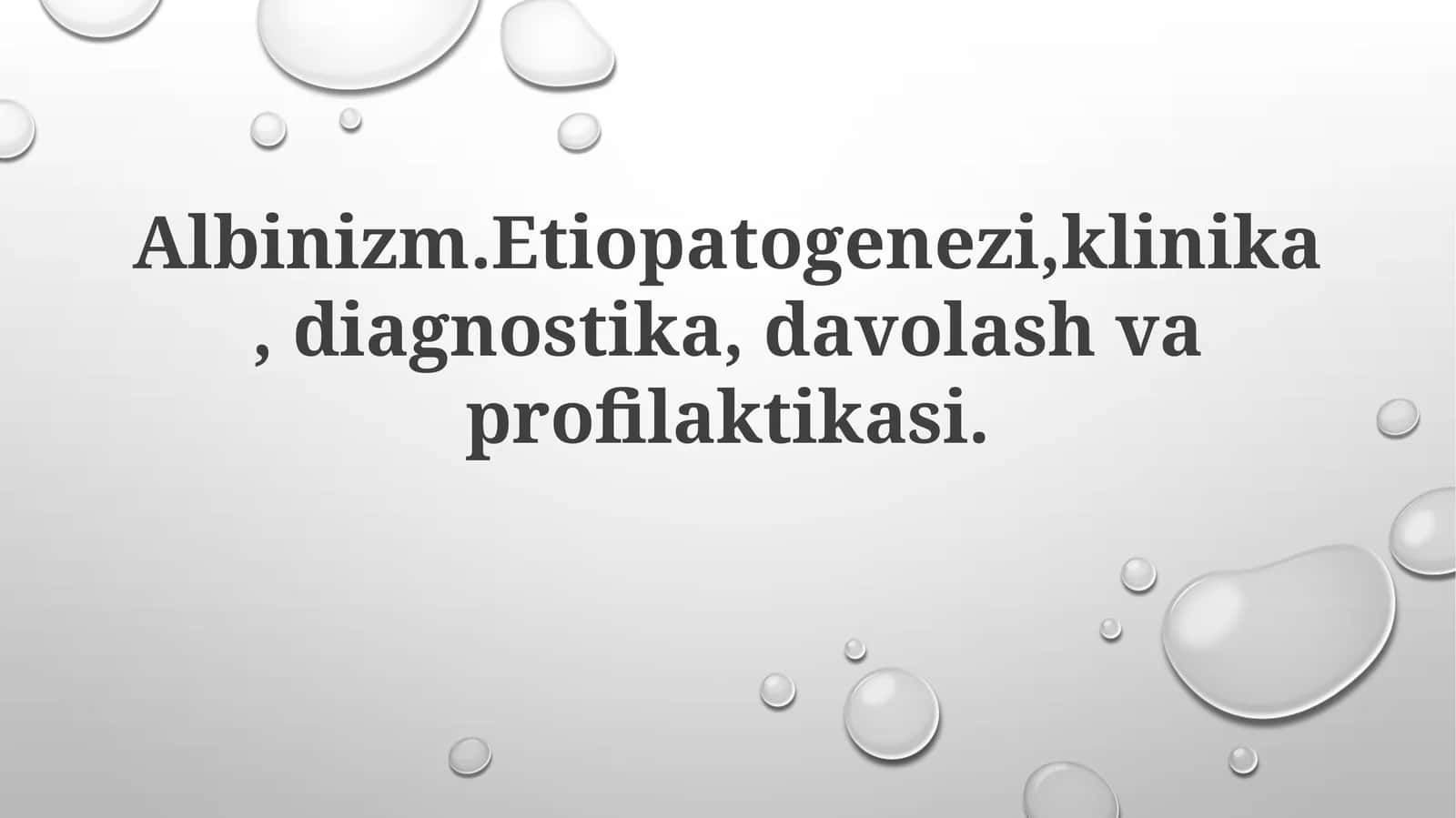 Albinizm