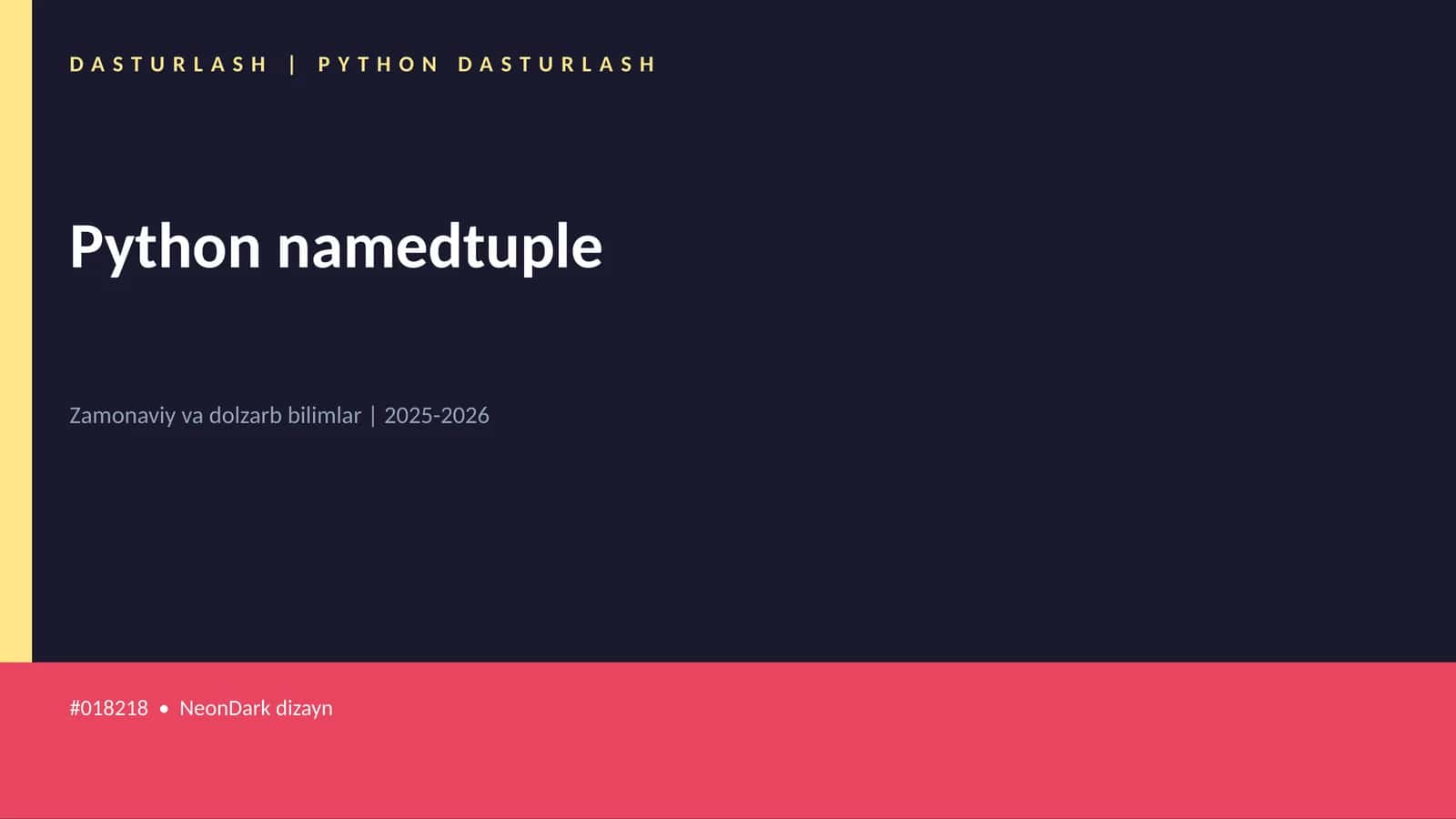 DASTURLASH | PYTHON DASTURLASH