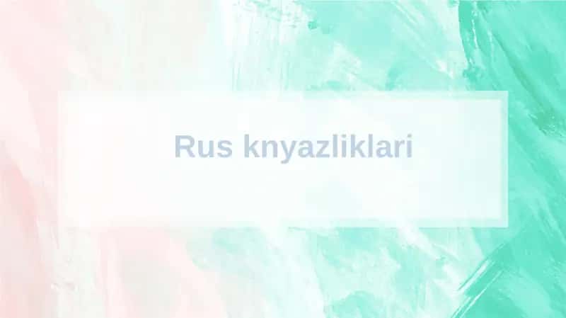 Rus knyazliklari