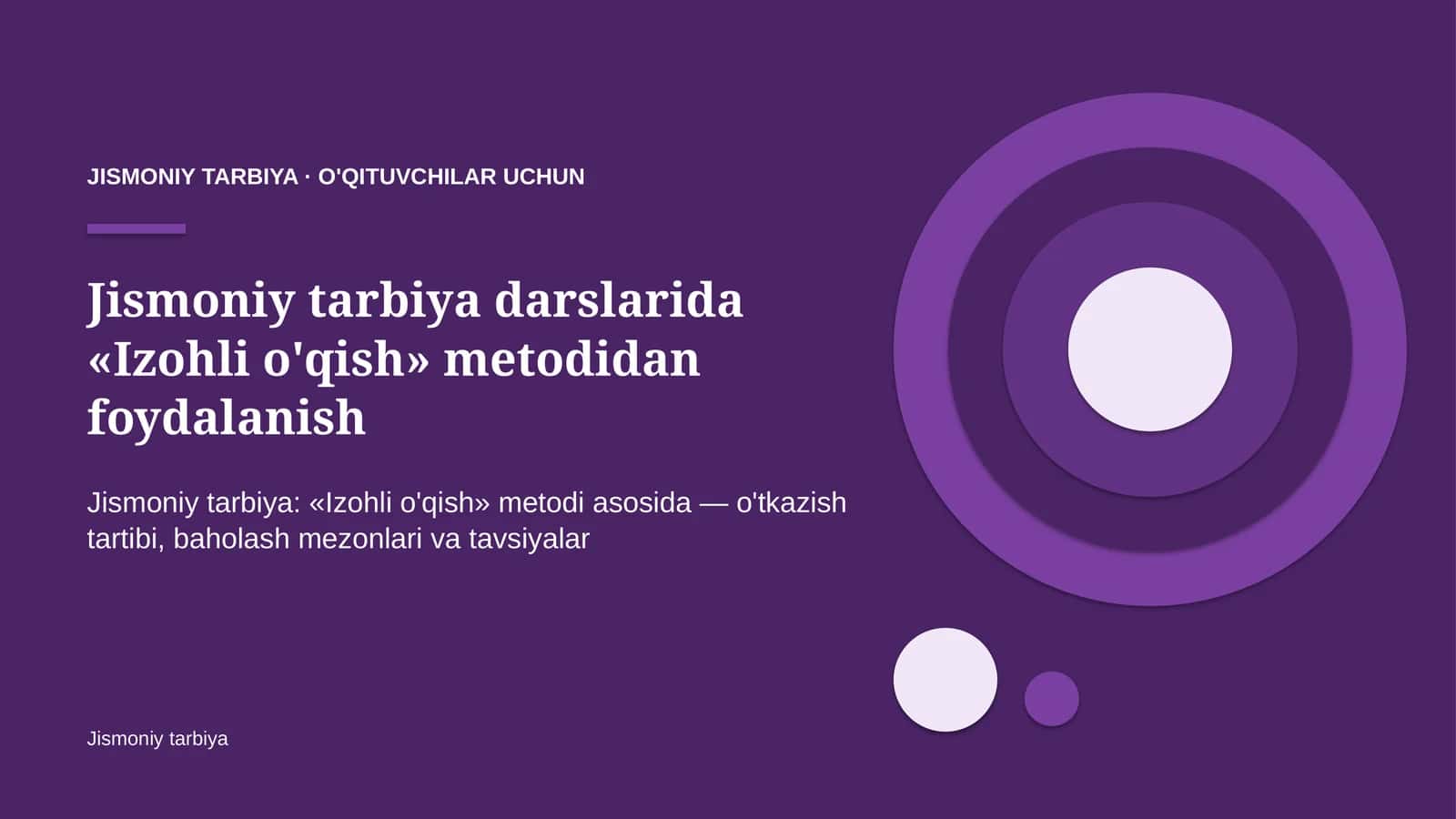 jismoniy tarbiya darslarida izohli o'qish metodidan foydalanish 6591