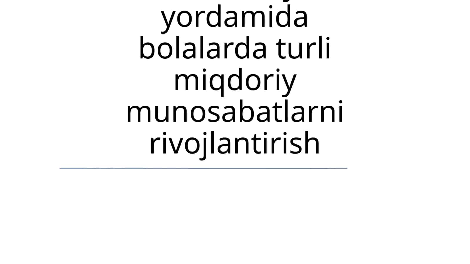 Bolalar uchun matematik o'yinlar
