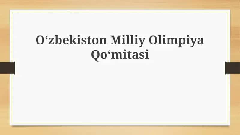 O'zbekiston Milliy Olimpiya Qo'mitasi