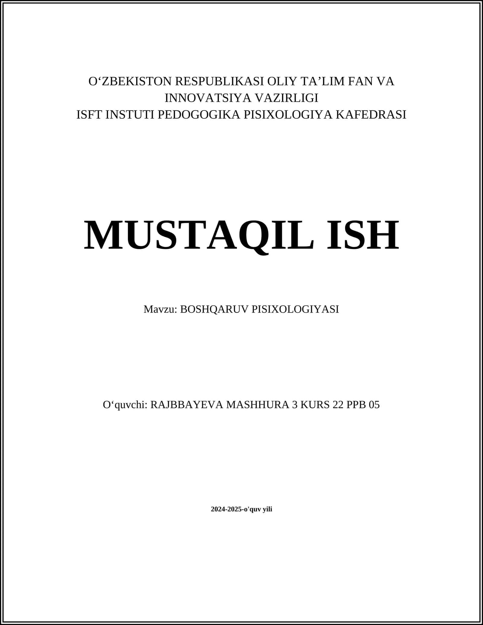 Rahbarlik Psixologiyasi