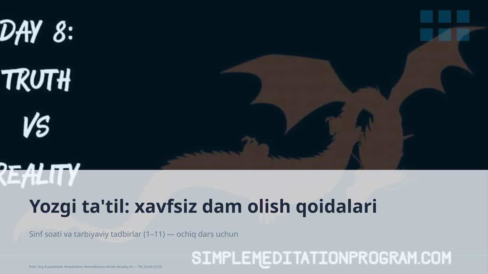 Yozgi ta'til: xavfsiz dam olish qoidalari