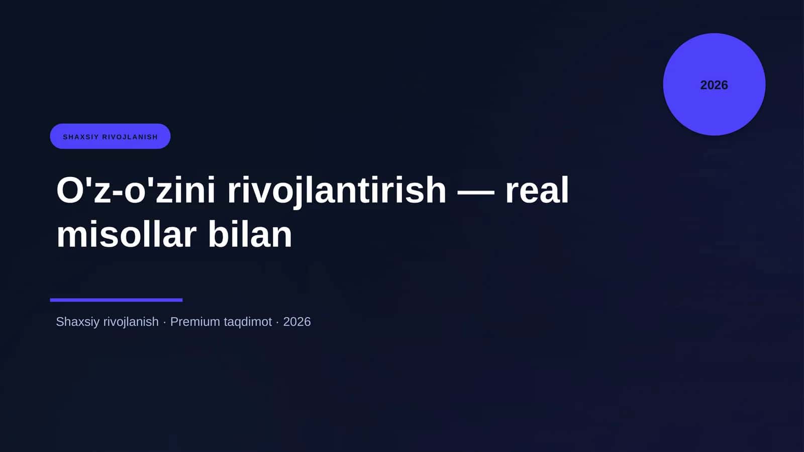 Shaxsiy rivojlanish