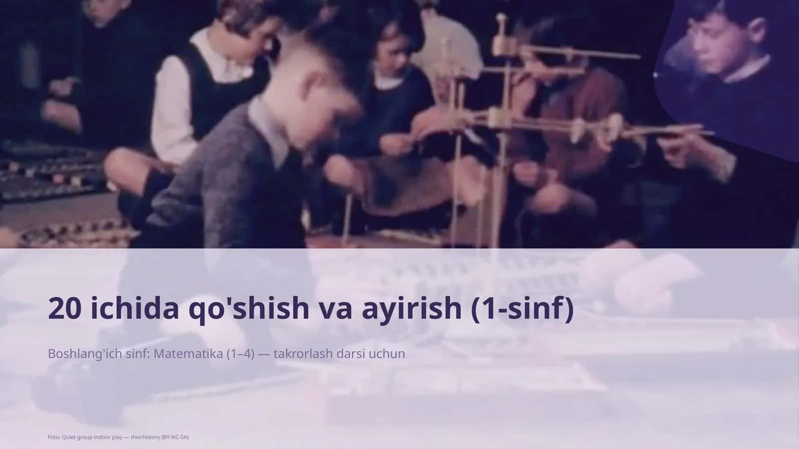 20 ichida qo'shish va ayirish (1-sinf)