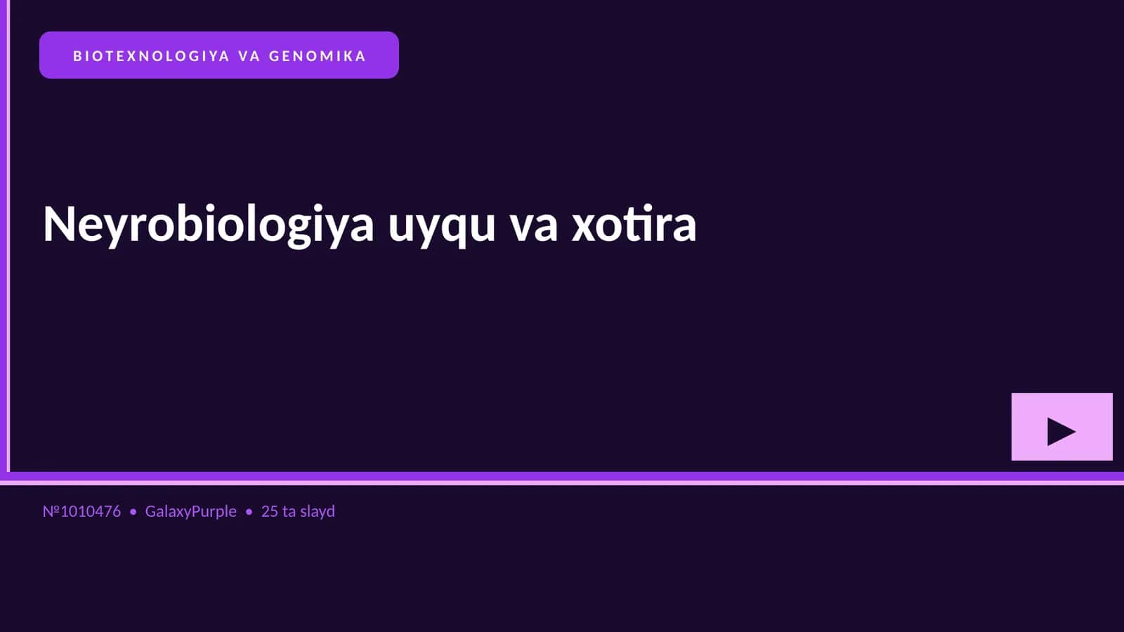 Neyrobiologiya uyqu va xotira