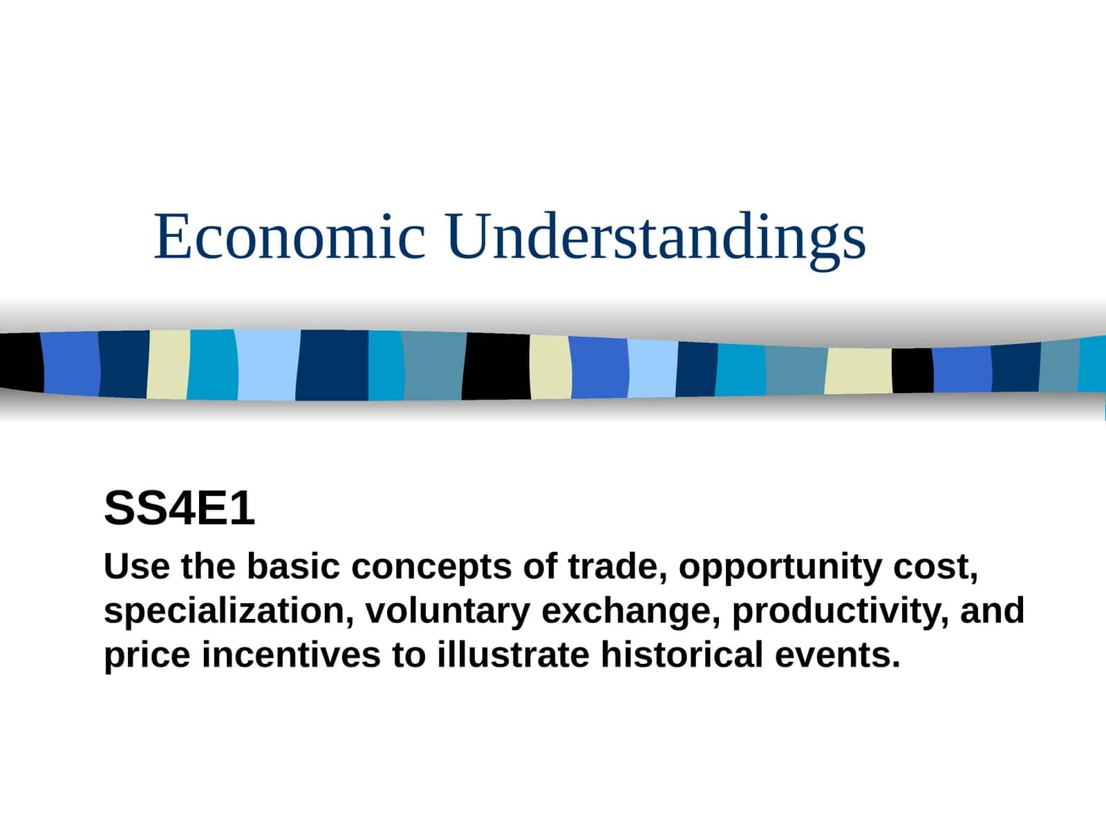 Economic Understandings