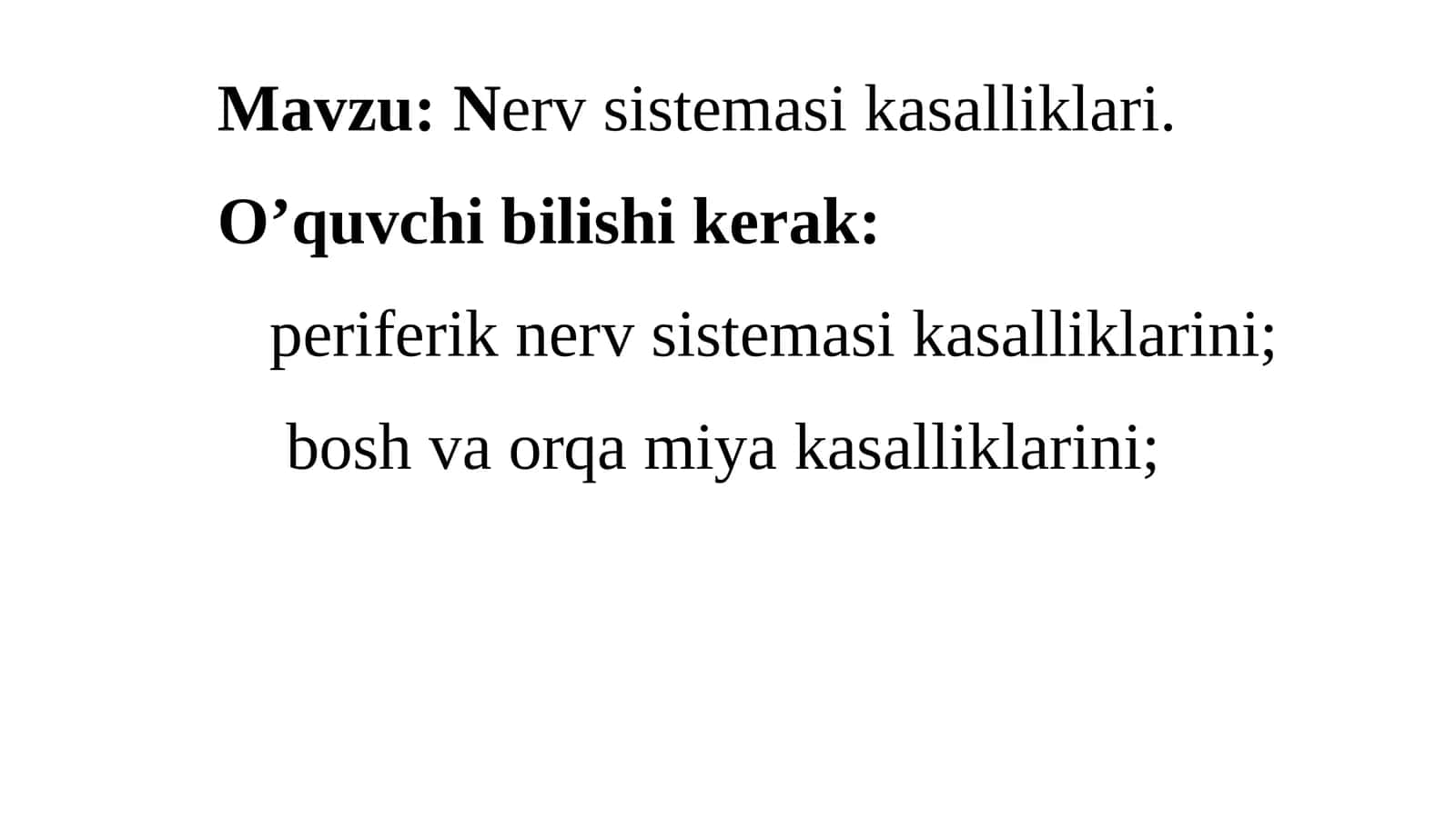Nerv sistemasi kasalliklari