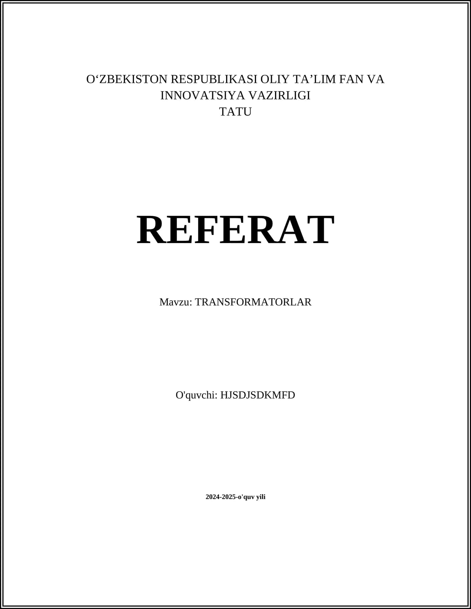 TRANSFORMATORLAR