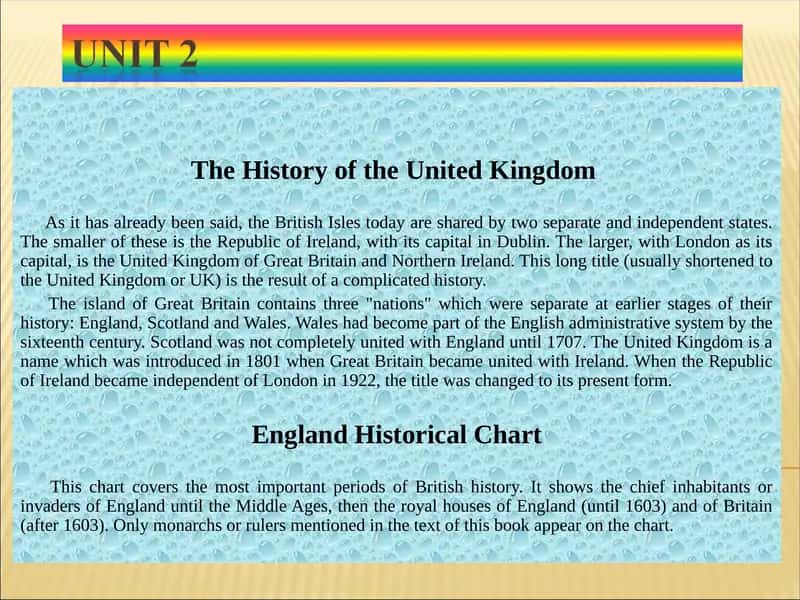 The History of the United Kingdom