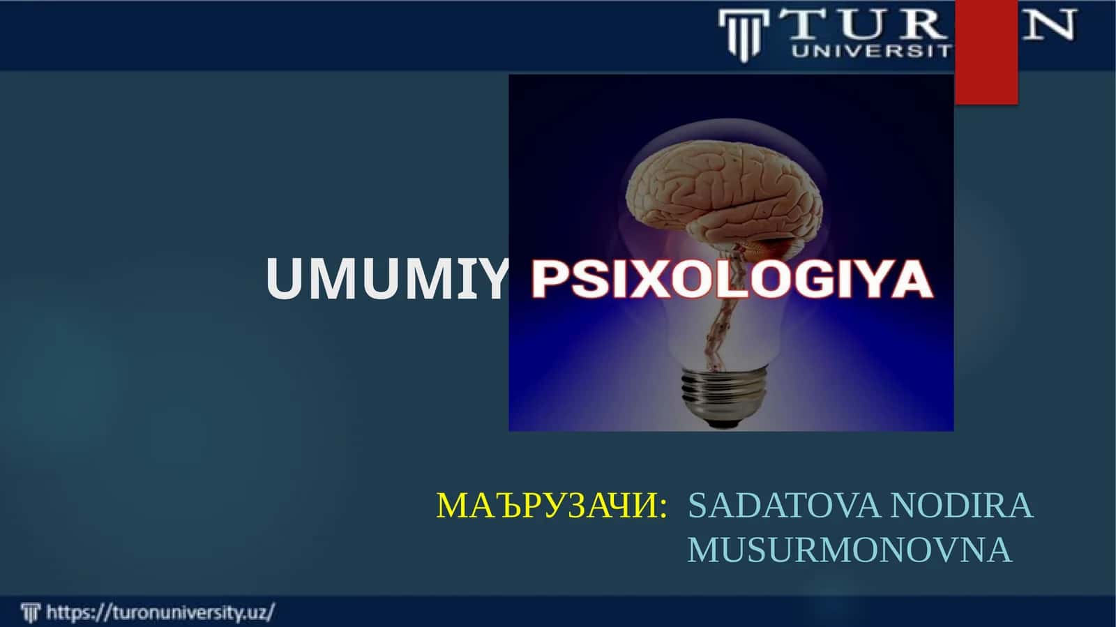 Umumiy psixologiya fanininng predmeti, maqsadi va vazifalari
