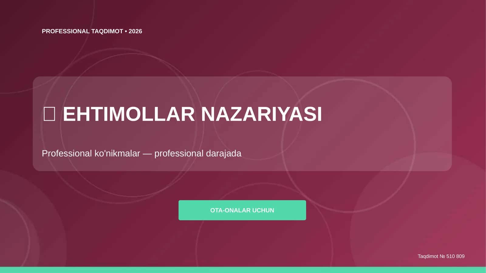 EHTIMOLLAR NAZARIYASI