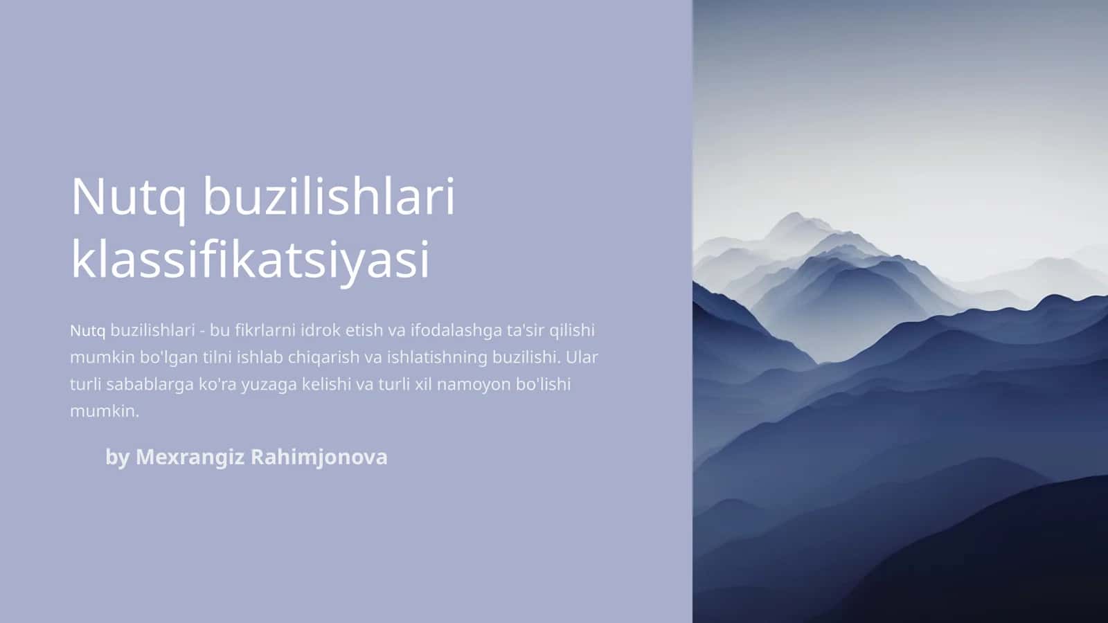 Nutqbuzilishlariklassifikatsiyasi