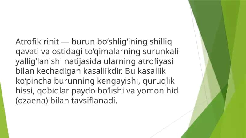 Atrofik rinit
