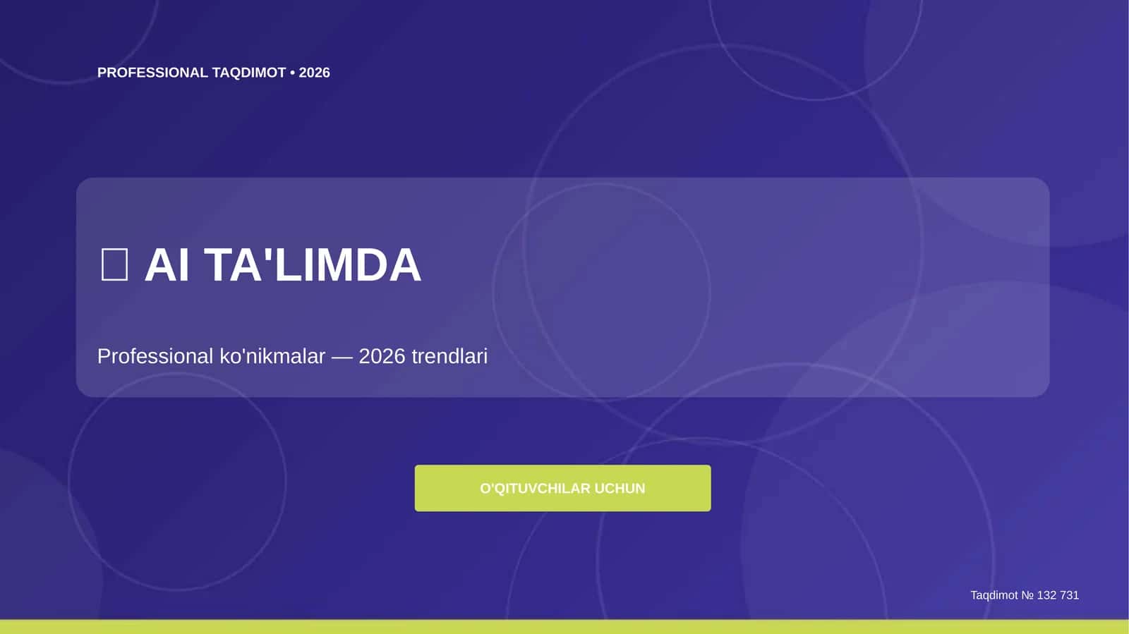 Professional Taqdimot 2026