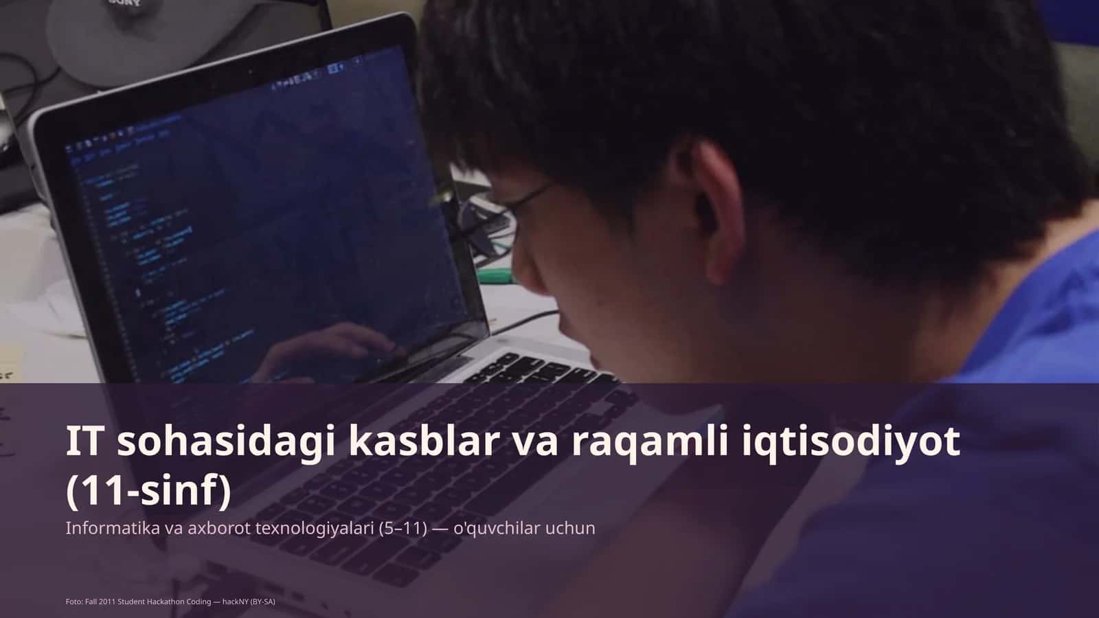 IT sohasidagi kasblar va raqamli iqtisodiyot (11-sinf)