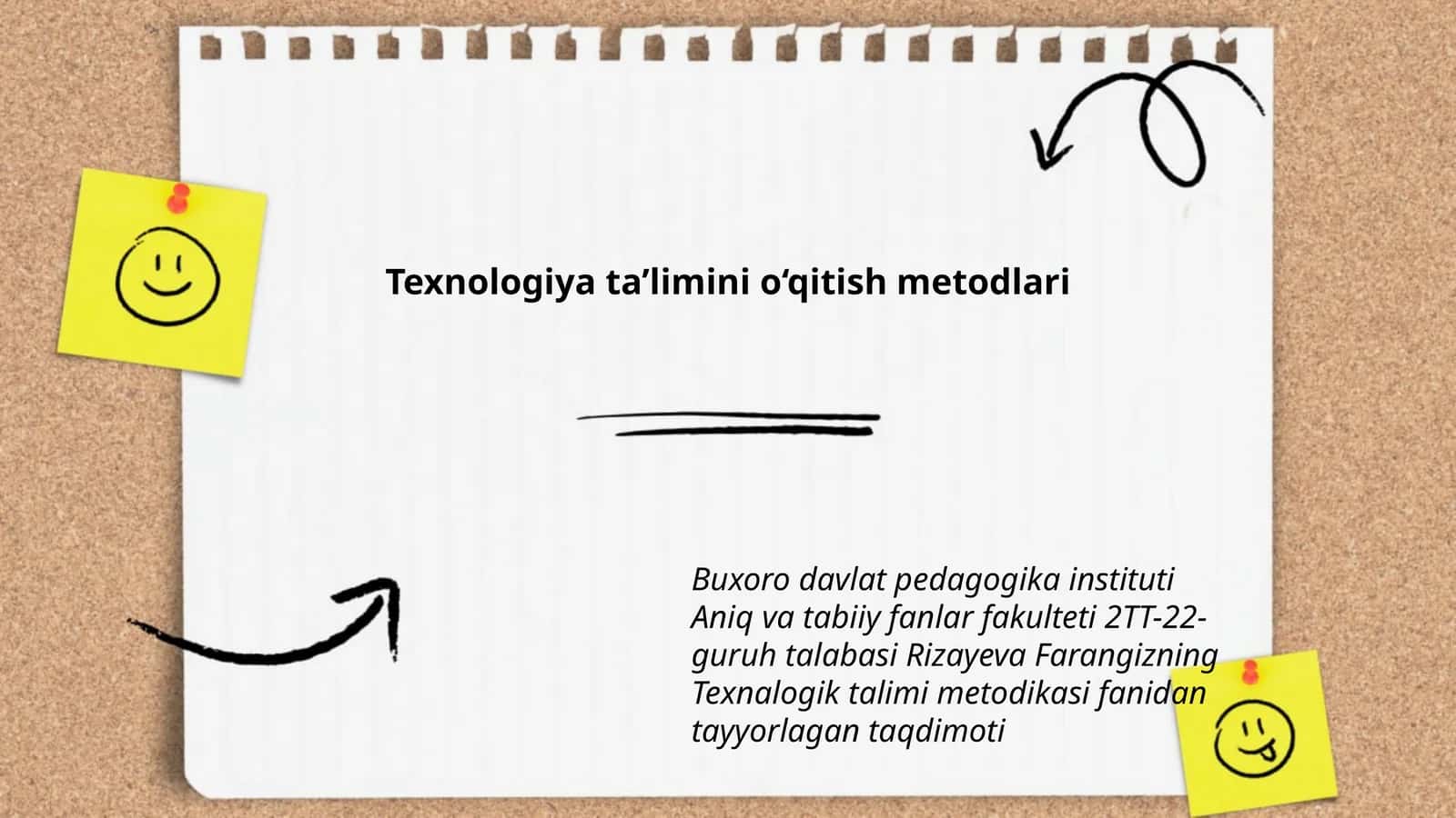 Texnologiya ta’limini o‘qitish metodlari