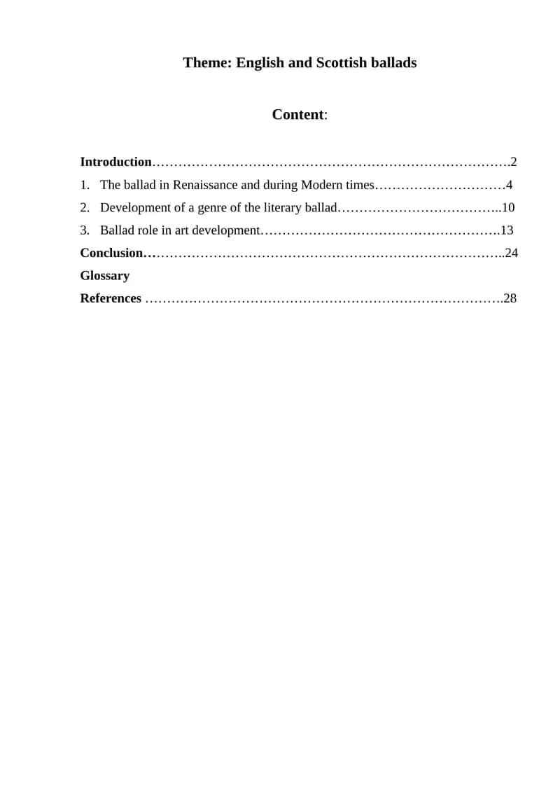 English and Scottish ballads