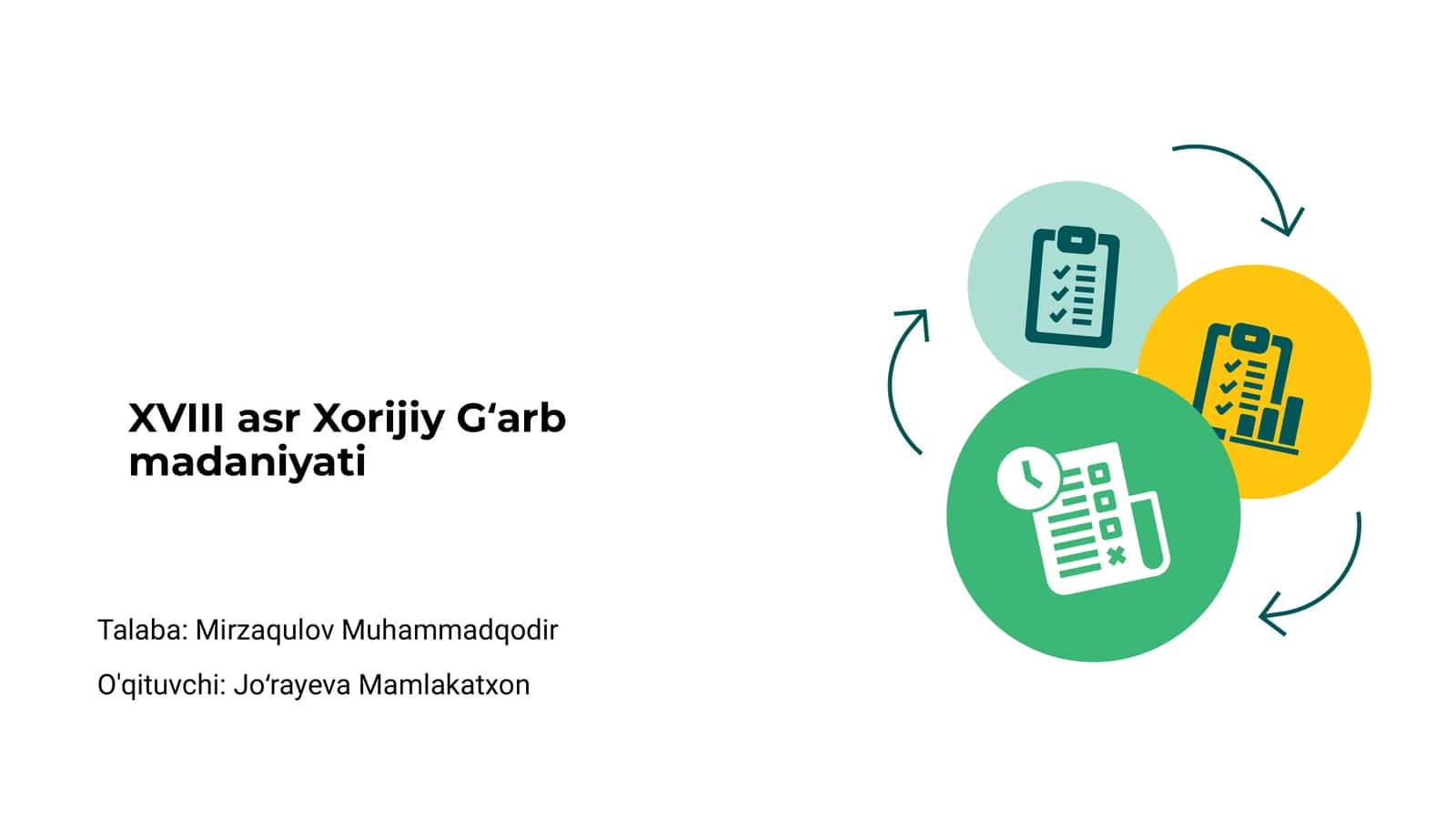 XVIII asr Xorijiy Gʻarb madaniyati