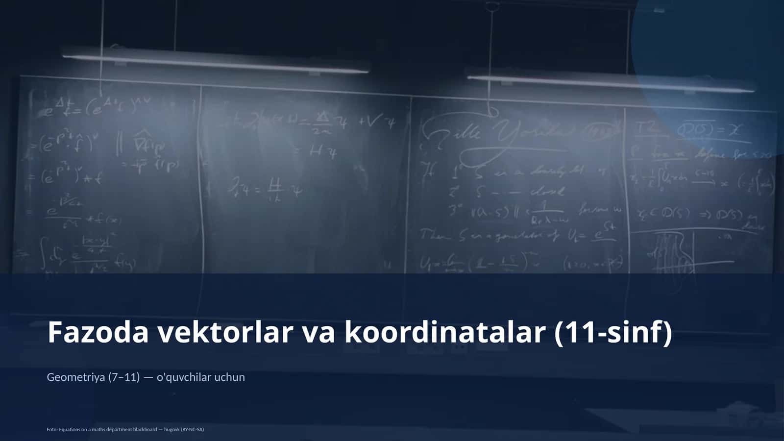Fazoda vektorlar va koordinatalar (11-sinf)