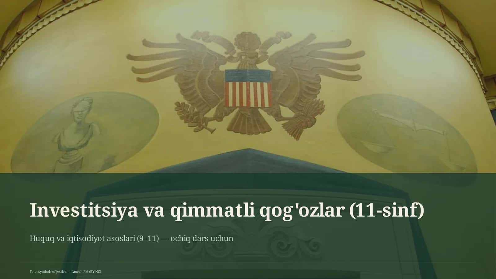 Investitsiya va qimmatli qog'ozlar (11-sinf)