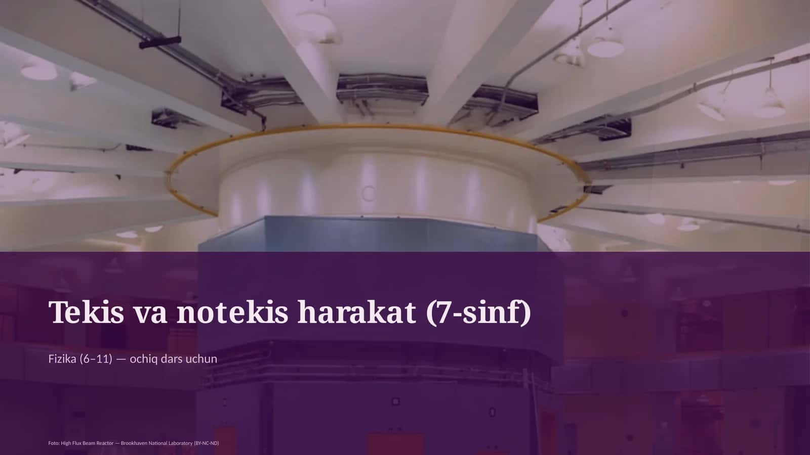 Tekis va notekis harakat (7-sinf)