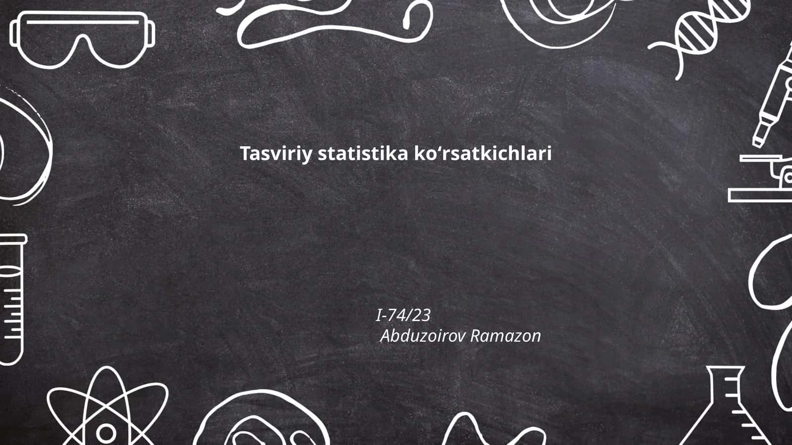 Tasviriy statistika koʻrsatkichlari