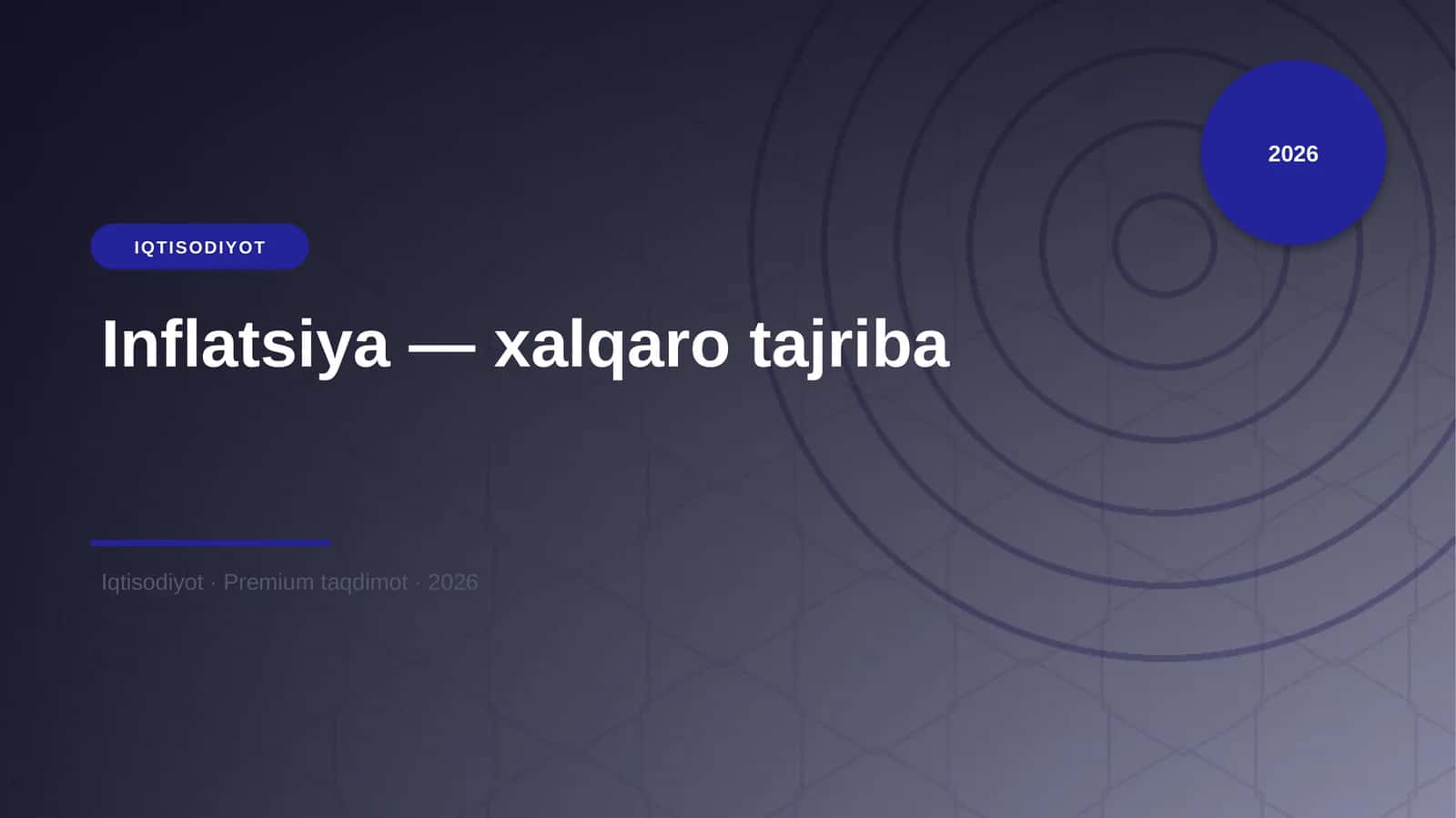 Inflatsiya — xalqaro tajriba