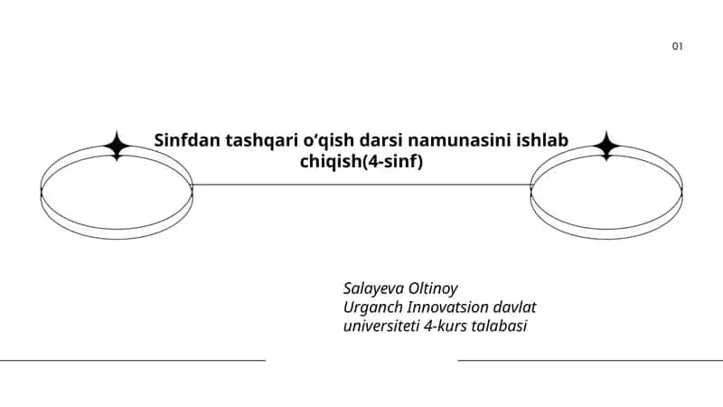 Sinfdan tashqari oʻqish darsi namunasini ishlab chiqish(4-sinf)
